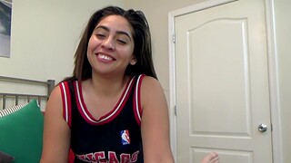 POV video of a beautiful Latina brunette  monster fucked hard