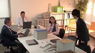 Fucking in an obstacle storage area wide clothed Japanese Misaki Kanna
